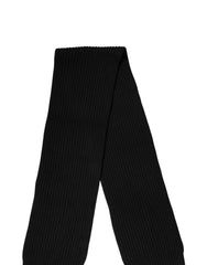 Men's Black Cashmere Knit Neck Wrap Shawl 202cm X 26cm Scarf