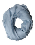 Men's Light Blue Silk Stole Neck Wrap Shawl 200cm X 130cm Scarf