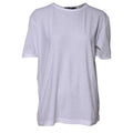 Women's White Cotton Crew Neck Short Sleeves T-Shirt