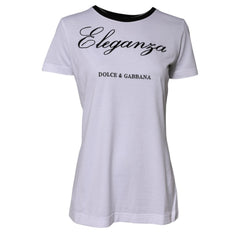 Women's Eleganza T-Shirt White Cotton