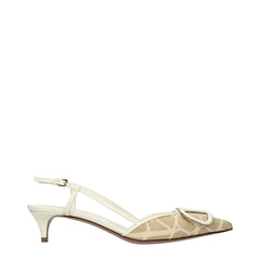 Women's Beige Raffia Strap-On Sandals