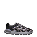 Men's Black Fabric Athletic Sneakers
