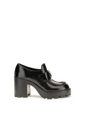 Prada Chunky-Sole Leather Loafer — Black