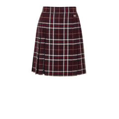 Women's Bordeaux Wool Mini Skirt