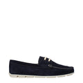 Women's Blue Leather Slip-On Loafers