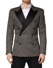 Men's Gray Double Breasted 2 Button Jacket Blazer Wool Clothing