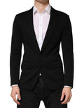 Men's Black Wool Single Breasted 2 Button Blazer Pa+wv Clothing