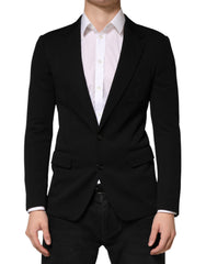 Men's Black Wool Single Breasted 2 Button Blazer Pa+wv Clothing