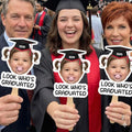 Abanico Personalizado de Graduación con Foto de la Infancia y Texto para Fiesta Regalo de Graduación para Graduados