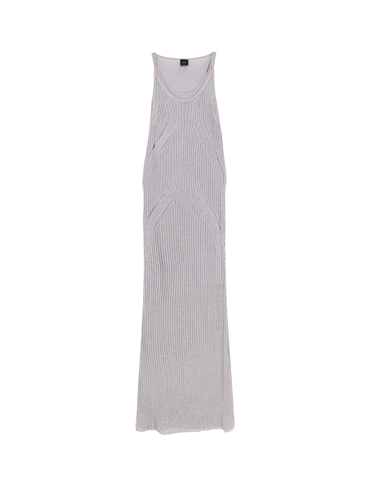 Pinko Dresses Grey Viscosa Fibra Metallizzata - XS
