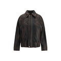 Women's Brown Viscose Bomber Clothing