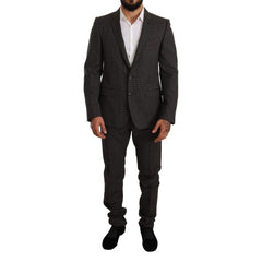 Men's Black Virgin Wool Two-Piece Suit