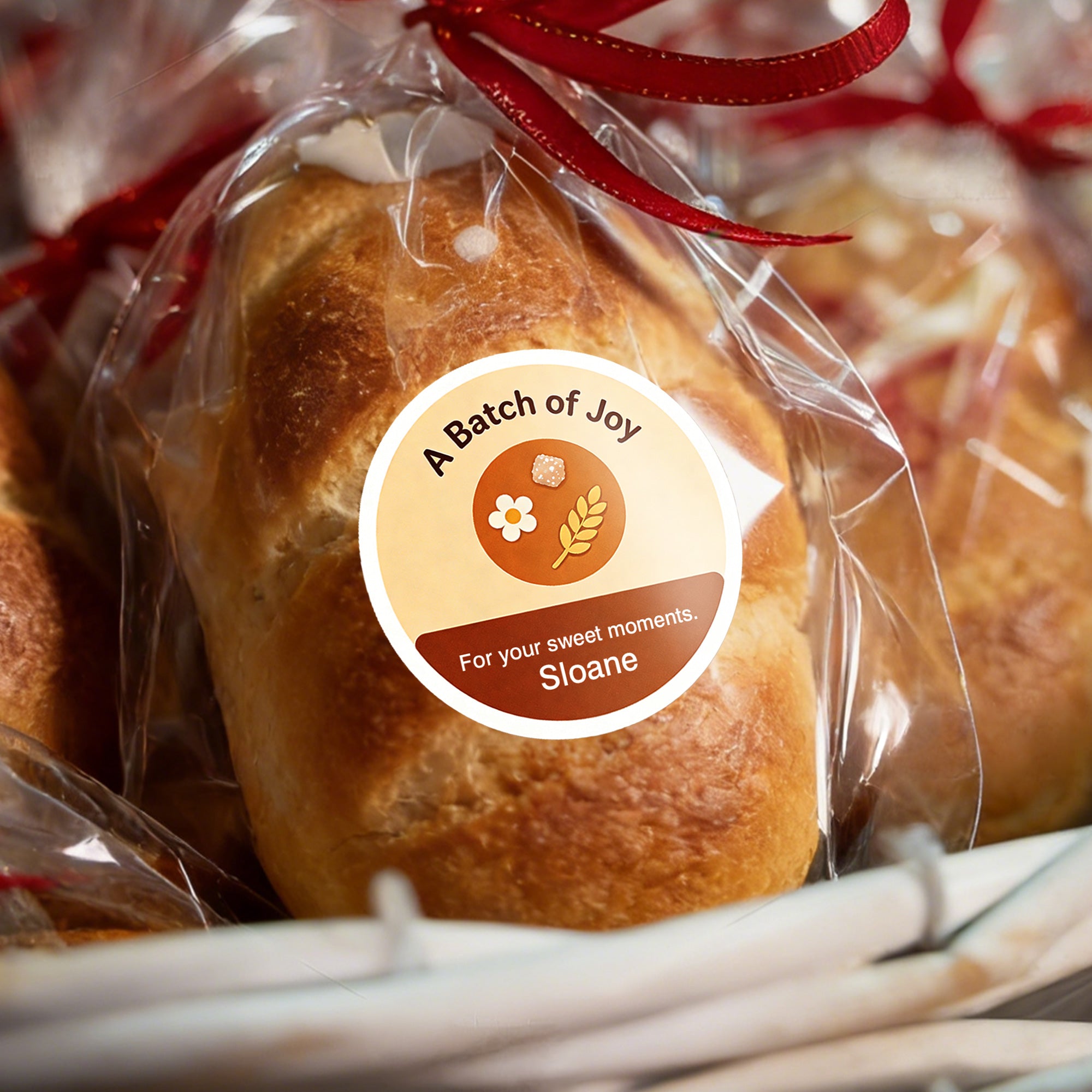 Elemento de panadería personalizado Lindo adhesivo de galleta con nombre Panadería Regalo de cumpleaños para pastelero Aficionado a la repostería