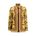 Women's Bordeaux Silk Pattern Shirt