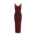 Women's Bordeaux Viscose Casual Dress