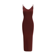 Women's Bordeaux Viscose Casual Dress