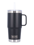 20 OZ tumbler mug with straw Black Stainless Steel Lifestyle