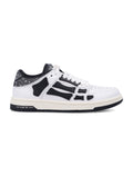 Crystal satin skel top low womans sneakers Black White Upper