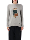 Bear Sweater Pearl Grey Melange Cashmere