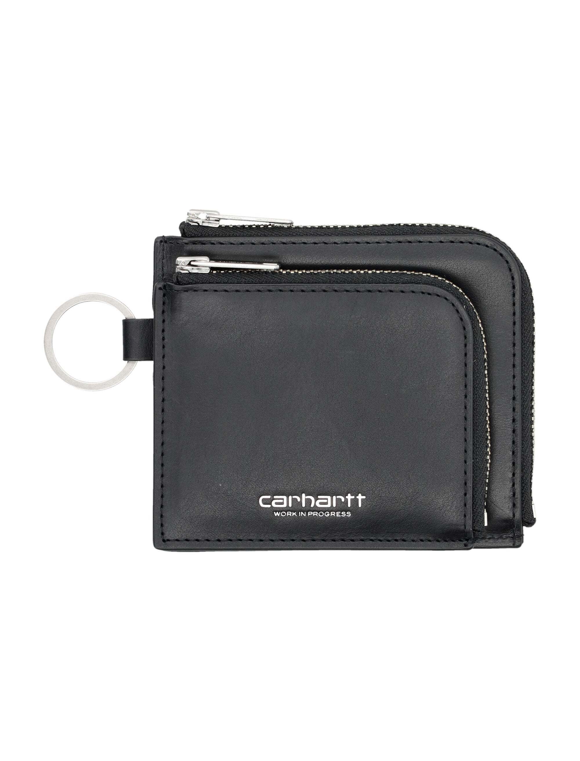 Double Vegas zip wallet Black Cow Leather