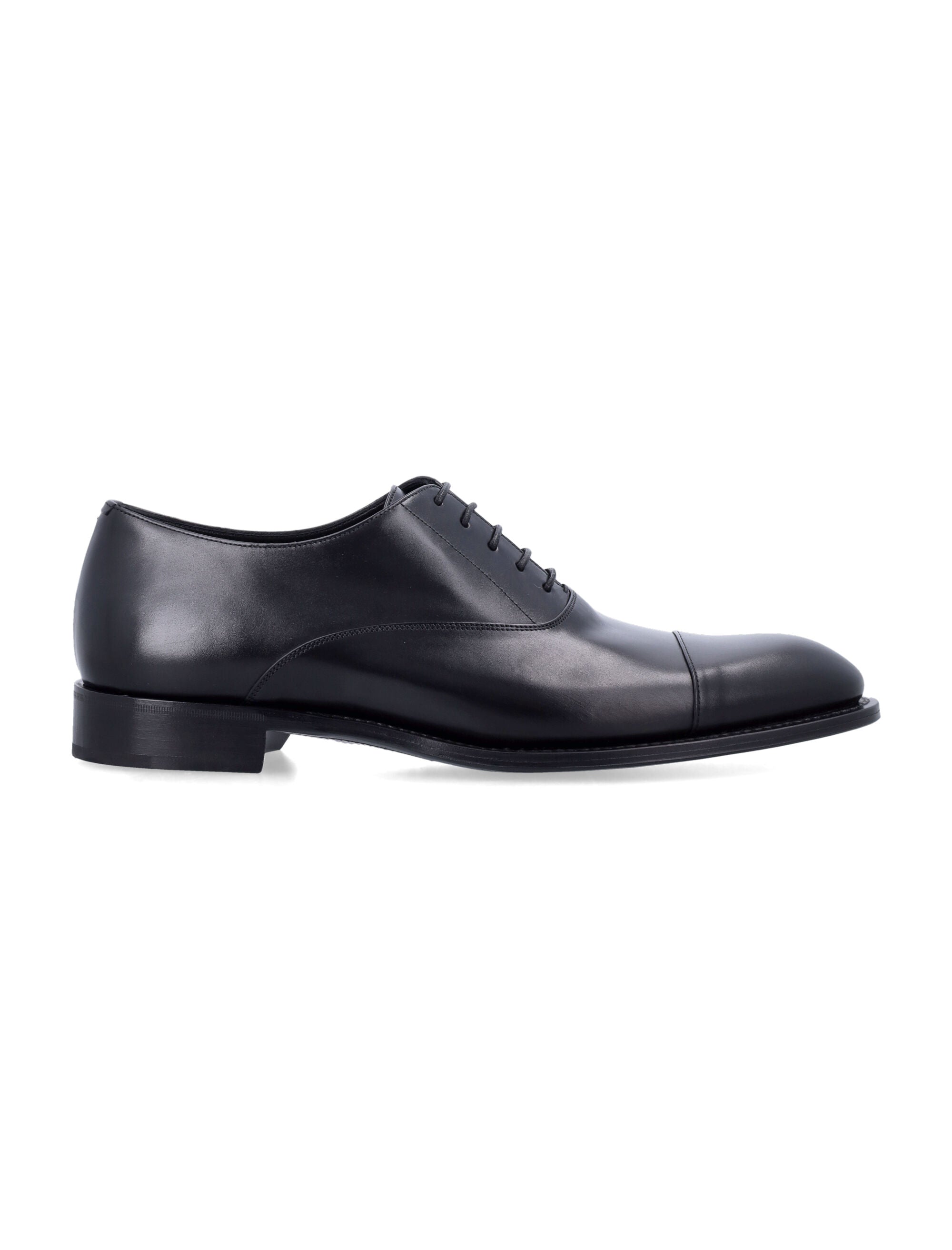 Saint Laurent Leather Adrien 25 Shoes Black Calf Skin Laced