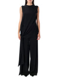 Cady Tie jumpsuit Black Acetate Fiber