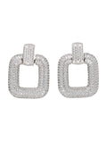 Self-Portrait silver crystal Knocker earrings Plated Brass +