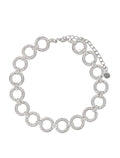 Self-Portrait crystal link choker necklace Silver Copper