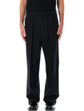 Tom Ford Wide Wool Double-Pleat Trousers Black Pant