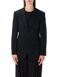 Balenciaga Standard single-breasted tailored blazer in black New Wool Lining