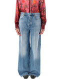 Wide leg jeans Light Blue Cotton