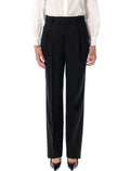 High waisted wool pants Black Pocket Lining