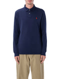 Polo Ralph Lauren long-sleeve cotton piqué shirt custom slim-fit Cruise Navy Tshirt