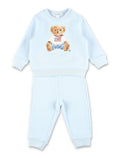 Polo Ralph Lauren Bear sweatshirt and pant set for kid Blue Cotton