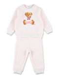 Polo Ralph Lauren Bear sweatshirt and pant set for kid Delicate Pink Cotton