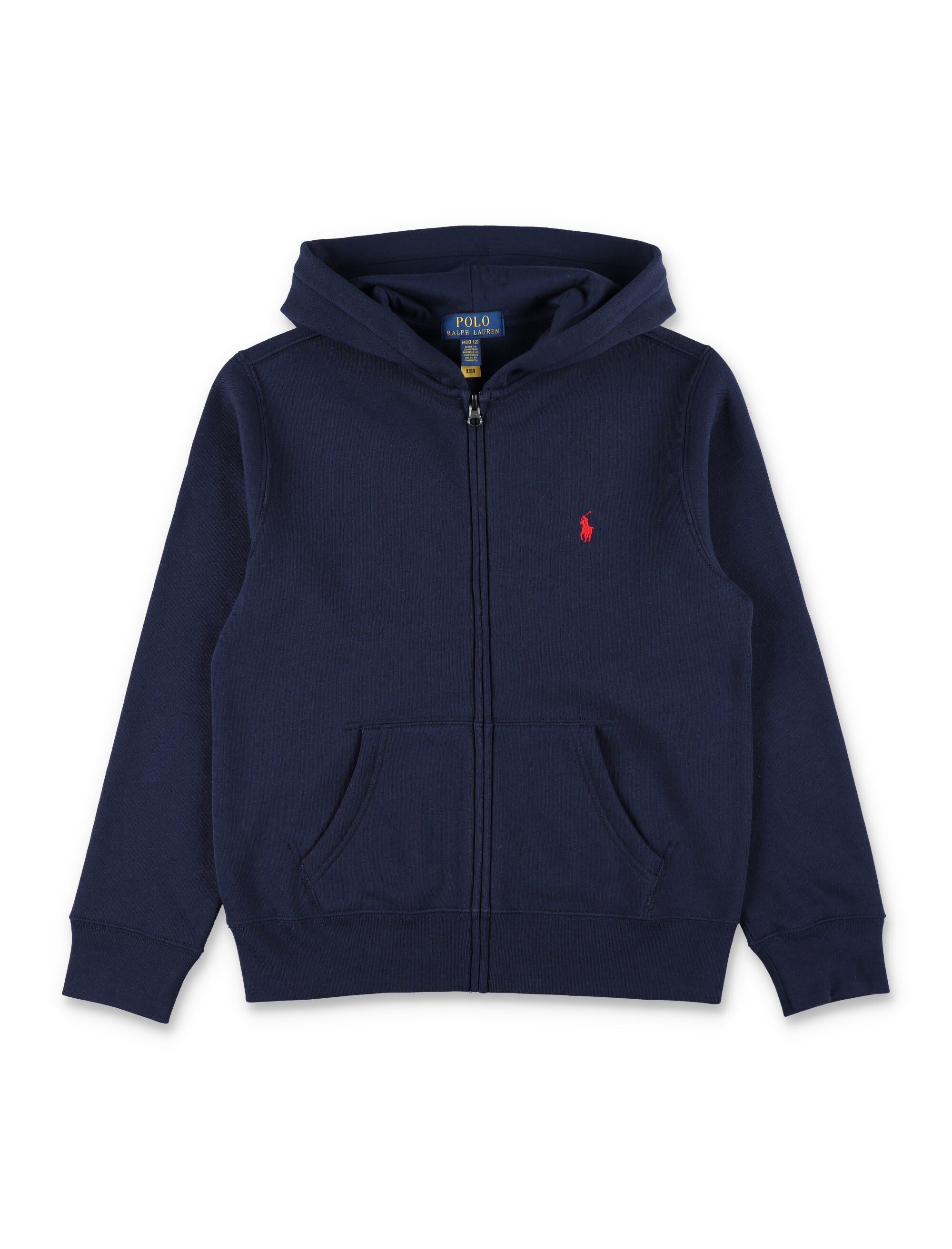 Polo Ralph Lauren kids full-zip hoodie Cruise Navy Cotton Sweatshirt