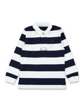The Iconic cotton Rugby shirt Polo Ralph Lauren for kids White/navy T-shirt