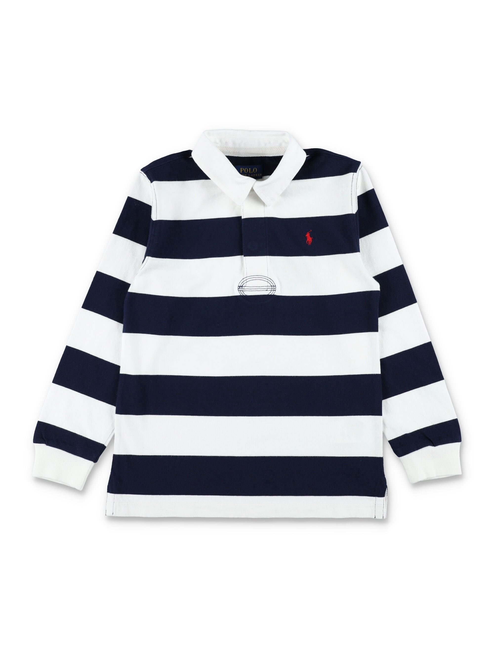 The Iconic cotton Rugby shirt Polo Ralph Lauren for kids White/navy T-shirt