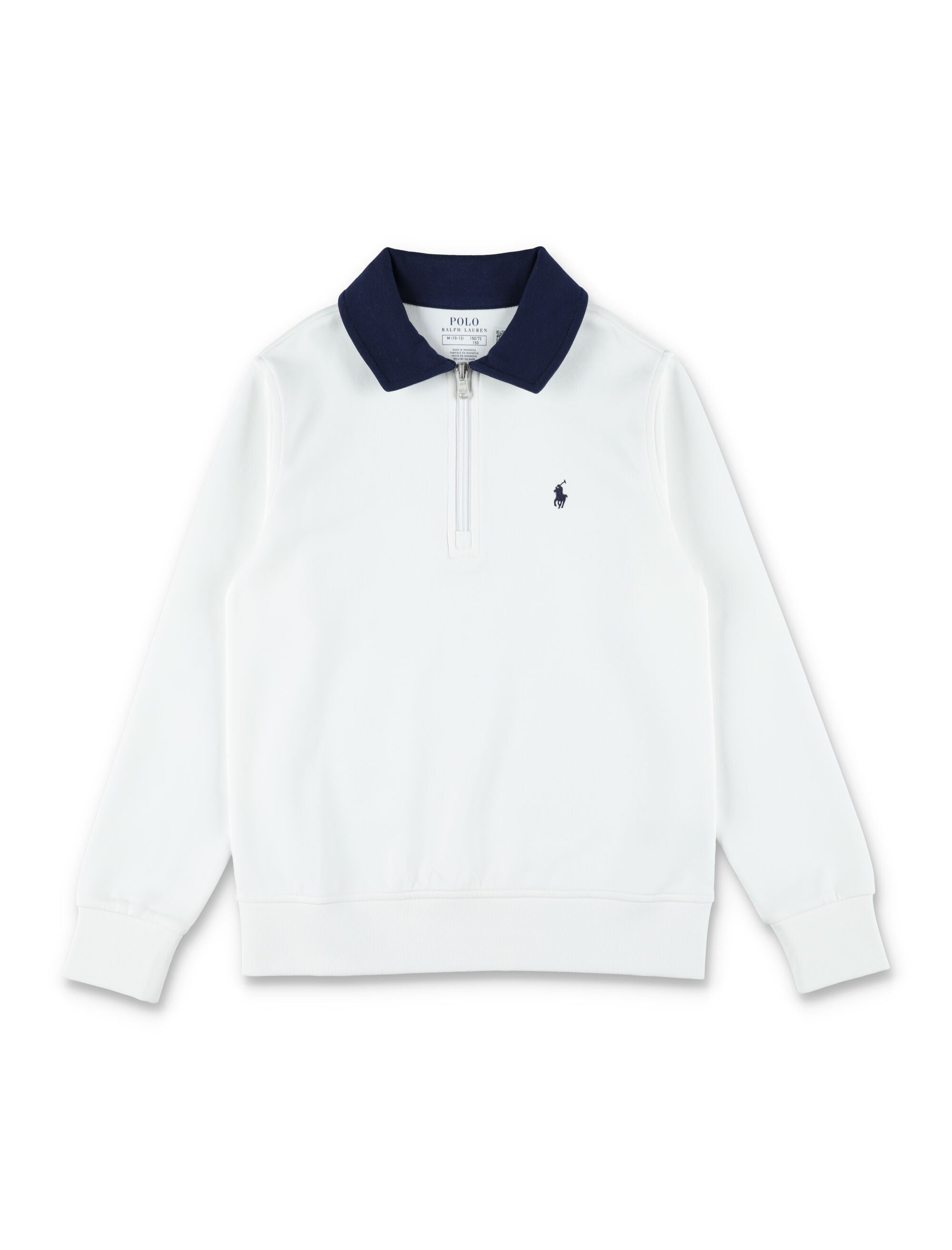 Polo Ralph Lauren half-zip kids sweatshirt White Cotton