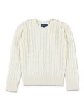Polo Ralph Lauren cable-knit cotton sweater for girls White