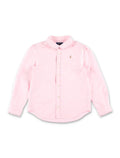 Polo Ralph Lauren girls ruffled cotton Oxford shirt Pink