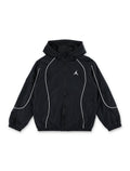 Nike Jordan Windbreaker Hooded Jacket For Kids Black Nylon
