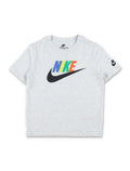 Nike Multicolor Logo Tee For Kids Grey Cotton Tshirt