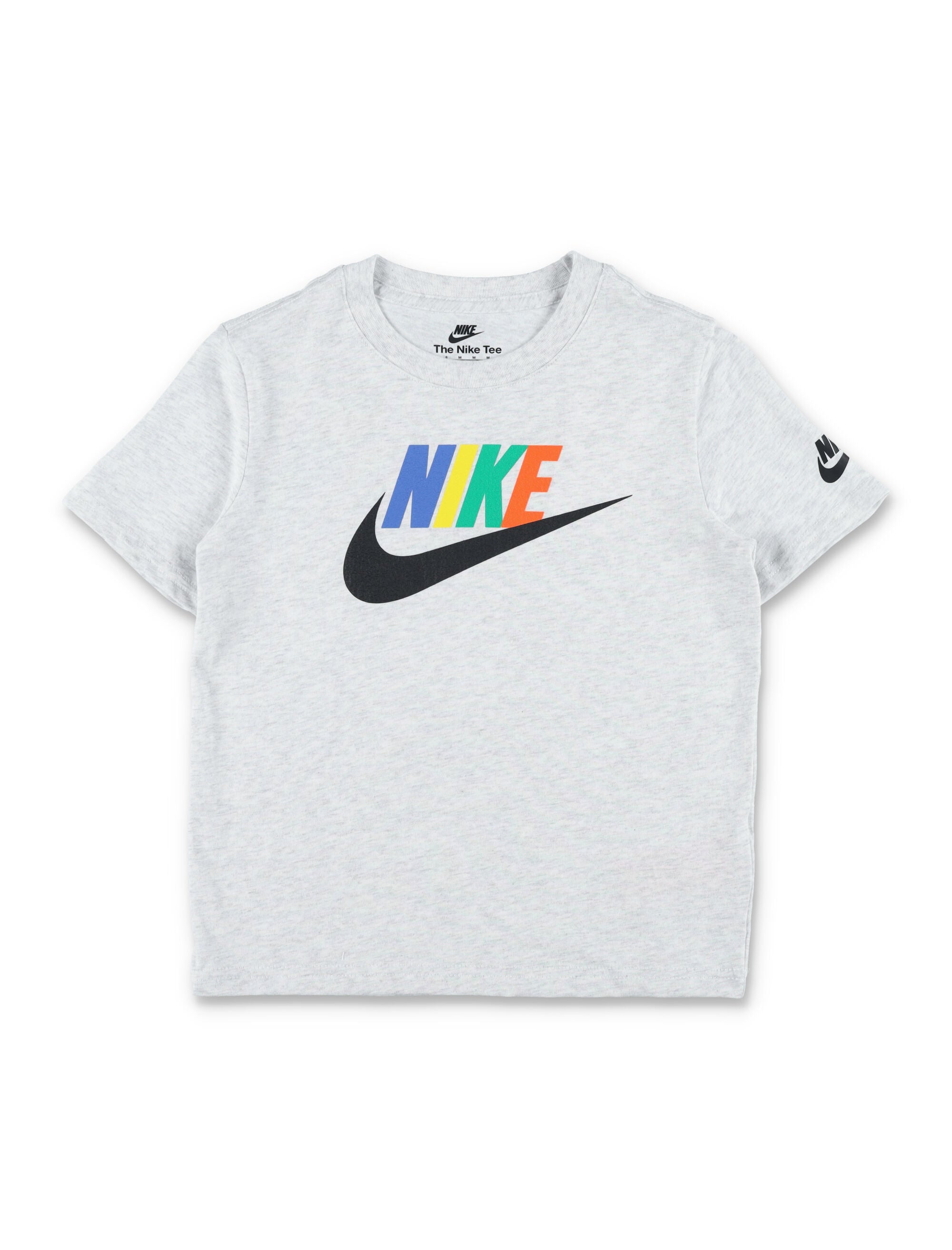 Nike Multicolor Logo Tee For Kids Grey Cotton Tshirt