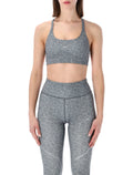 Adidas By Stella Mccartney Printed Mini Crop Top Onix Recycled Polyester