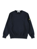 Stone Island Junior basic crewneck sweatshirt Navy Cotton