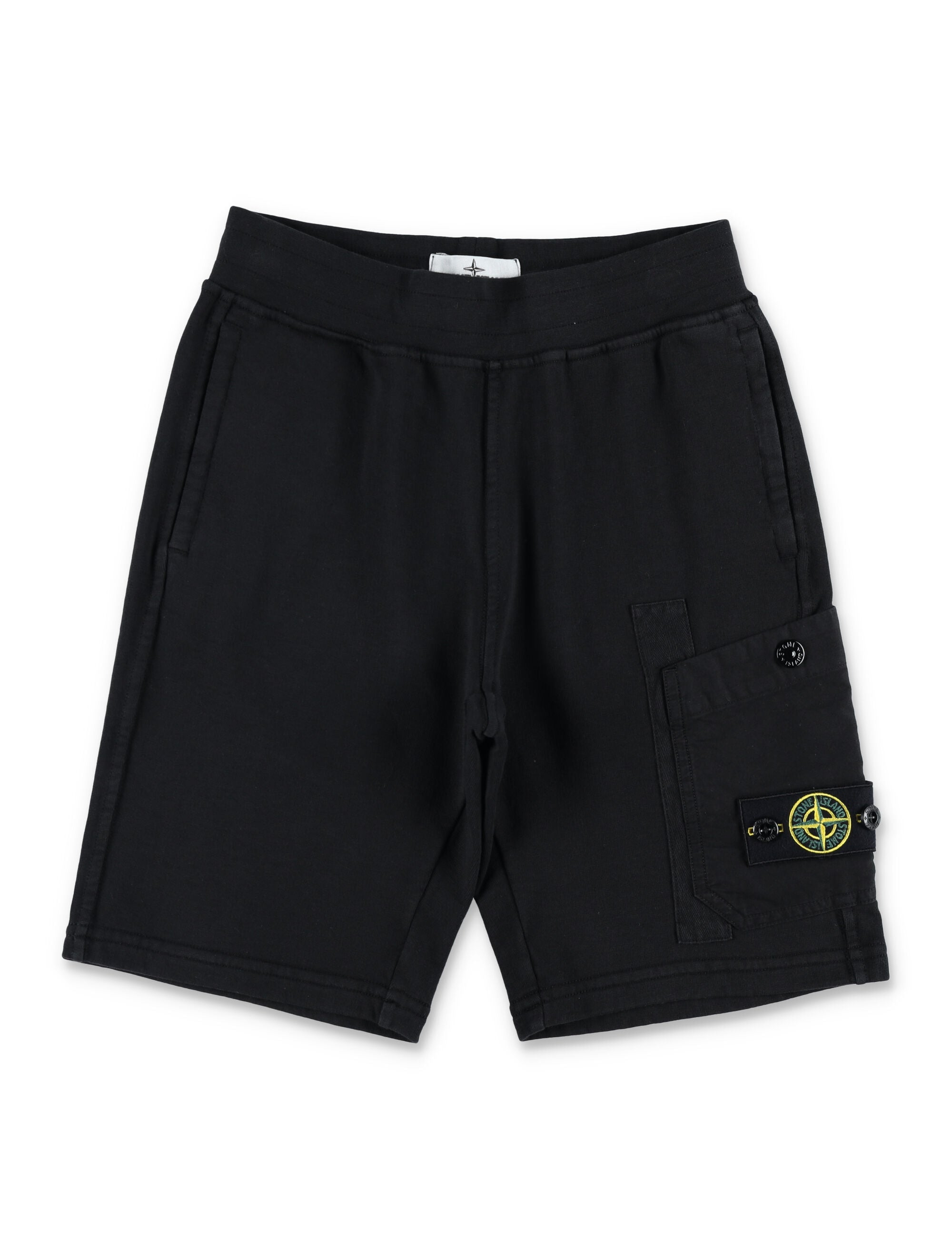 Stone Island Junior cargo shorts Black Cotton