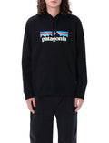Patagonia P-6 Logo Uprisal Hoodie Black Recycled Polyester Sweatshirt