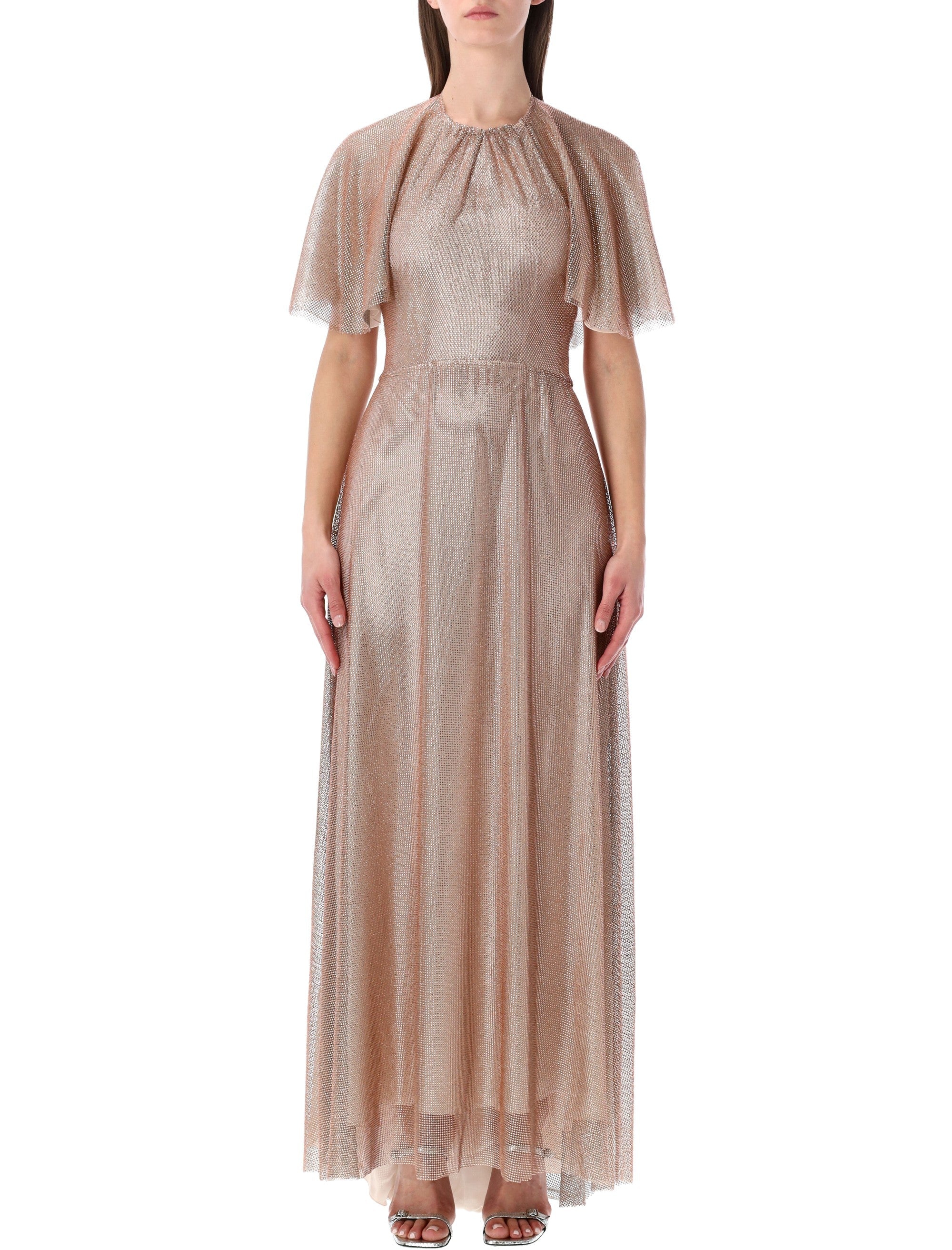 Alberta Ferretti evening dress with micro sequins Pink Polyester