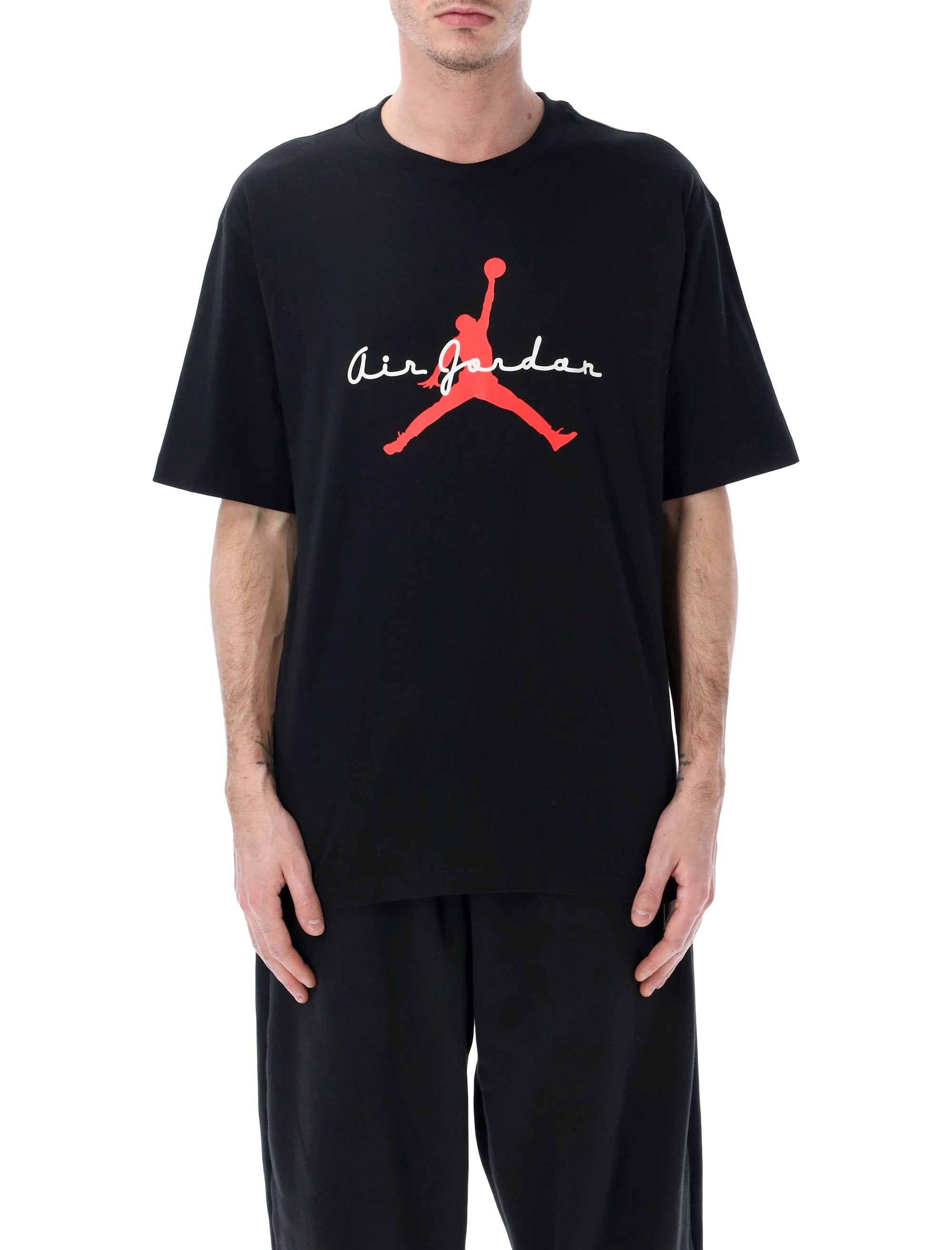 Nike Jordan Brooklyn graphic Tee Black Cotton T-shirt